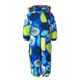 Дитячий зимовий комбінезон Huppa Orion, р.80, синій з принтом (36300030-14635-080) - Pampik