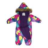 Детский зимний комбинезон Huppa Keira, р.92, лилoвый с принтом (31920030-14753-092) - Pampik - 4