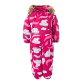 Дитячий зимовий комбінезон Huppa Keira, р.92, фуксія з принтом (31920030-13263-092) - Pampik