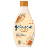 Гель для душу Johnson's Vita-Rich Смузі, доглядовий, з йогуртом, вівсом і медом, 250 мл - Pampik