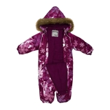 Дитячий зимовий комбінезон Huppa Keira, р.80, бордовий з принтом (31920030-24134-080) - Pampik - 4