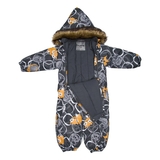 Детский зимний комбинезон Huppa Keira, р.62, серый с принтом (31920030-23248-062) - Pampik - 4