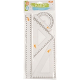 Набір лінійок Yes 4 предмета, 30 см, прозорий (370258) - Pampik