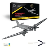 Колекційна модель-конструктор Metal Time Remarkable Douglas Літак DC-3 механічний (MT057) - Pampik