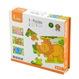 Дерев'яний пазл Viga Toys Джунглі 4 в 1, 48 елементів (50068) - Pampik - 2