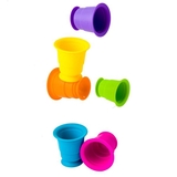Тактильна іграшка Fat Brain Toys Suction Kupz М'які чашки, 6 штук (FA183-1) - Pampik - 4