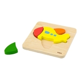 Дерев'яний мініпазл Viga Toys Літачок, 4 елементи (50173) - Pampik - 2