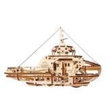 Деревянный механический 3D конструктор Ugears Буксир (70078) - Pampik - 5