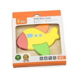 Дерев'яний мініпазл Viga Toys Літачок, 4 елементи (50173) - Pampik - 3