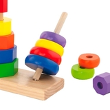 Набор деревянных пирамидок Viga Toys Три фигуры (50567) - Pampik - 2