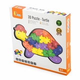 Деревянный пазл Viga Toys Черепаха по буквам и числам (55250) - Pampik - 2