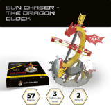 Колекційна модель-конструктор Metal Time Sun Chaser Dragon Stand Clock Сонячний годинник (MT025) - Pampik - 5