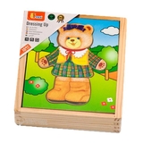 Деревянный пазл Viga Toys Гардероб медведицы, 18 элементов (56403) - Pampik