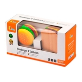 Игрушечные продукты Viga Toys Деревянные гамбургер и сэндвич (50810) - Pampik - 2