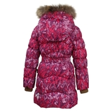 Пальто-пуховик Huppa Grace, р.122, фуксия с принтом (17930055-73263-122) - Pampik - 2