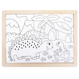 Пазл Hape Динозаври з розмальовкою, 24 елементи (E1641) - Pampik - 2