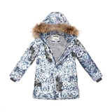 Куртка зимова Huppa Rosa 1, р.116, бірюзово-зелений з принтом (17910130-01766-116) - Pampik - 3
