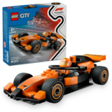 Конструктор LEGO City Пілот F1 з автомобілем для перегонів команди McLaren 86 деталей (60442) - Pampik