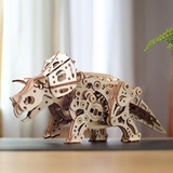 Деревянный механический 3D конструктор Ugears Трицератопс (70211) - Pampik - 8