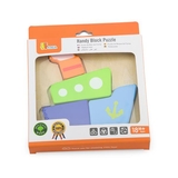 Дерев'яний міні-пазл Viga Toys Кораблик, 4 елементи (50171) - Pampik - 2
