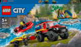 Конструктор LEGO City Пожежний позашляховик із рятувальним човном 301 деталь (60412) - Pampik