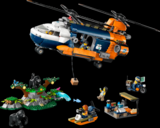 Конструктор LEGO City Exploration Вертоліт у базовому таборі для дослідження джунглів 881 деталь (60437) - Pampik - 4