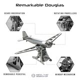Колекційна модель-конструктор Metal Time Remarkable Douglas Літак DC-3 механічний (MT057) - Pampik - 3