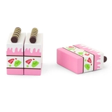 Игрушечные продукты Viga Toys Деревянный клубничный торт (51324) - Pampik - 3