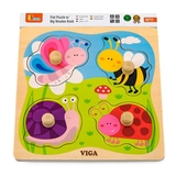 Дерев'яна рамка-вкладиш Viga Toys Комахи (50131) - Pampik