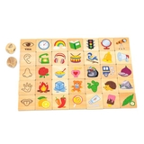 Деревянный пазл-игра Viga Toys Органы чувств (44507) - Pampik