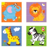 Деревянные кубики Viga Toys Башня со зверьками (50834) - Pampik - 3