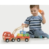 Дерев'яна машинка Viga Toys Автокран (50690) - Pampik - 5