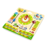 Дерев'яний календар Viga Toys із годинником, англ. мова (44538) - Pampik - 3