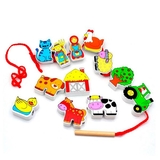 Деревянная шнуровка Viga Toys Ферма (59548) - Pampik