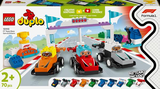 Конструктор LEGO DUPLO Town Автомобили для гонки и пилоты команд Формулы-1, 70 деталей (10445) - Pampik
