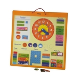 Магнитный календарь Viga Toys с часами на английском языке (50377) - Pampik - 2