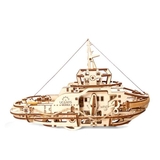 Деревянный механический 3D конструктор Ugears Буксир (70078) - Pampik