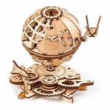 Деревянный механический 3D конструктор Ugears Глобус (70128) - Pampik