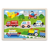 Деревянный пазл Viga Toys Транспорт 24 эл. (51462) - Pampik