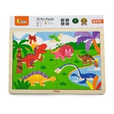 Дерев'яний пазл Viga Toys Динозаври, 24 ел. (51460) - Pampik - 2