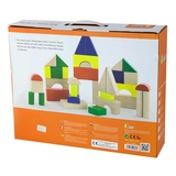 Детские ходунки-каталка Viga Toys Тележка с кубиками (50306B) - Pampik - 3