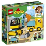 Конструктор LEGO DUPLO Вантажівка та гусеничний екскаватор 20 деталей (10931) - Pampik - 4