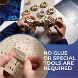 Дерев'яний механічний 3D конструктор Ugears Пілотований марсохід, 562 деталі (70206) - Pampik - 13