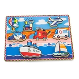 Деревянная рамка-вкладыш Viga Toys Транспорт (56436) - Pampik