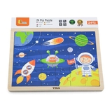Деревянный пазл Viga Toys В космосе, 24 эл. (51461) - Pampik - 2