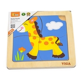 Деревянный мини-пазл Viga Toys Жираф, 4 элемента (51319) - Pampik