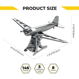 Колекційна модель-конструктор Metal Time Remarkable Douglas Літак DC-3 механічний (MT057) - Pampik - 8