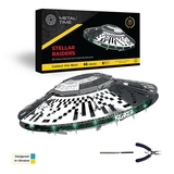 Колекційна модель-конструктор Metal Time Stellar Raiders НЛО з інопланетянами, механічна (MT051) - Pampik