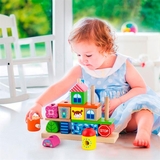 Дерев'яна пірамідка Viga Toys Городок (50043) - Pampik - 5