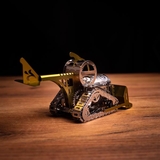 Колекційна модель-конструктор Metal Time Graceful CAT Бульдозер механічний, двоколірний (MT073) - Pampik - 4